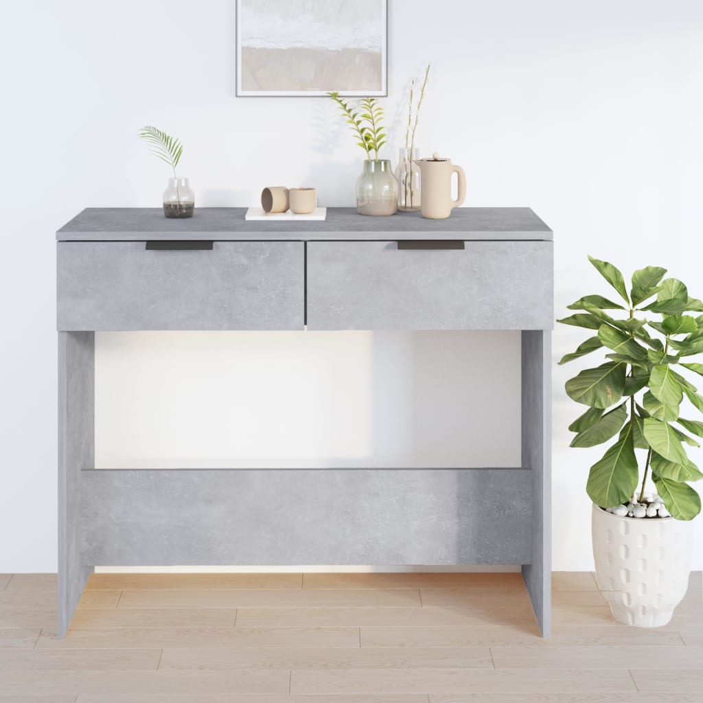Konsollbord Betonggrå 90X36X75 Cm Konstruert Tre