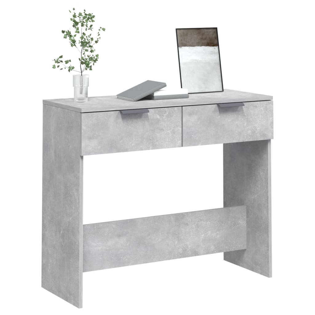 Konsollbord Betonggrå 90X36X75 Cm Konstruert Tre