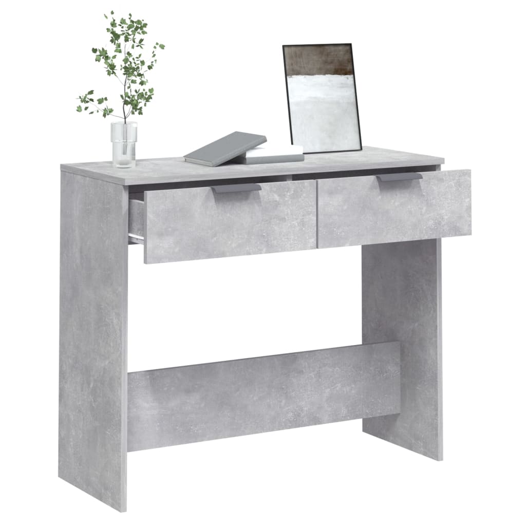 Konsollbord Betonggrå 90X36X75 Cm Konstruert Tre