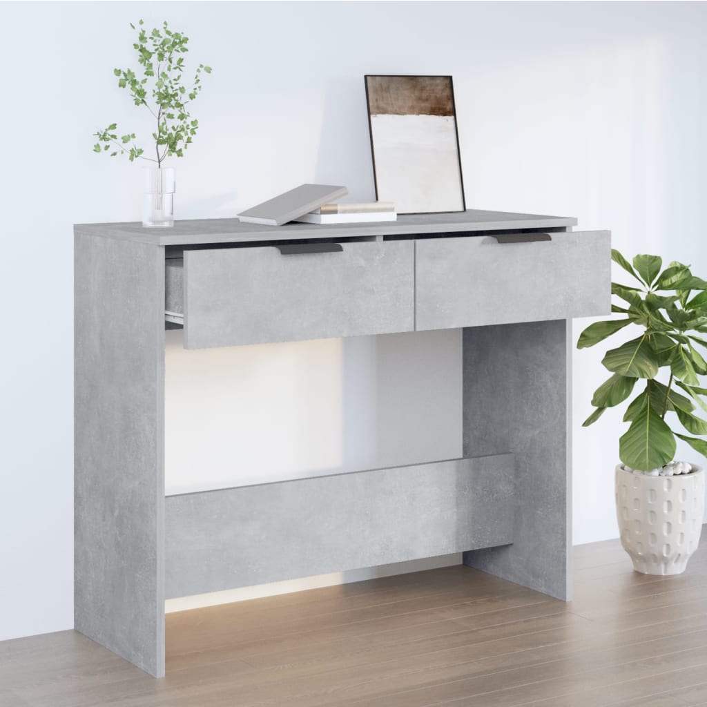 Konsollbord Betonggrå 90X36X75 Cm Konstruert Tre