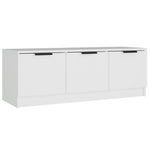 Tv-Benk Hvit 102X35X36,5 Cm Konstruert Tre