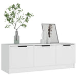 Tv-Benk Hvit 102X35X36,5 Cm Konstruert Tre