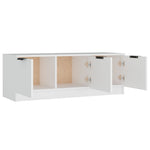Tv-Benk Hvit 102X35X36,5 Cm Konstruert Tre