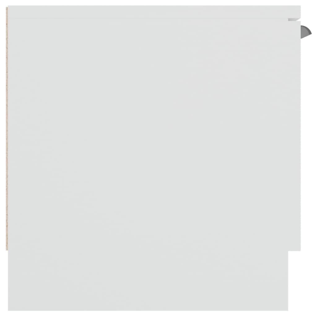 Tv-Benk Hvit 102X35X36,5 Cm Konstruert Tre