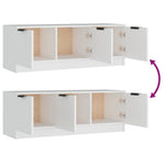 Tv-Benk Hvit 102X35X36,5 Cm Konstruert Tre