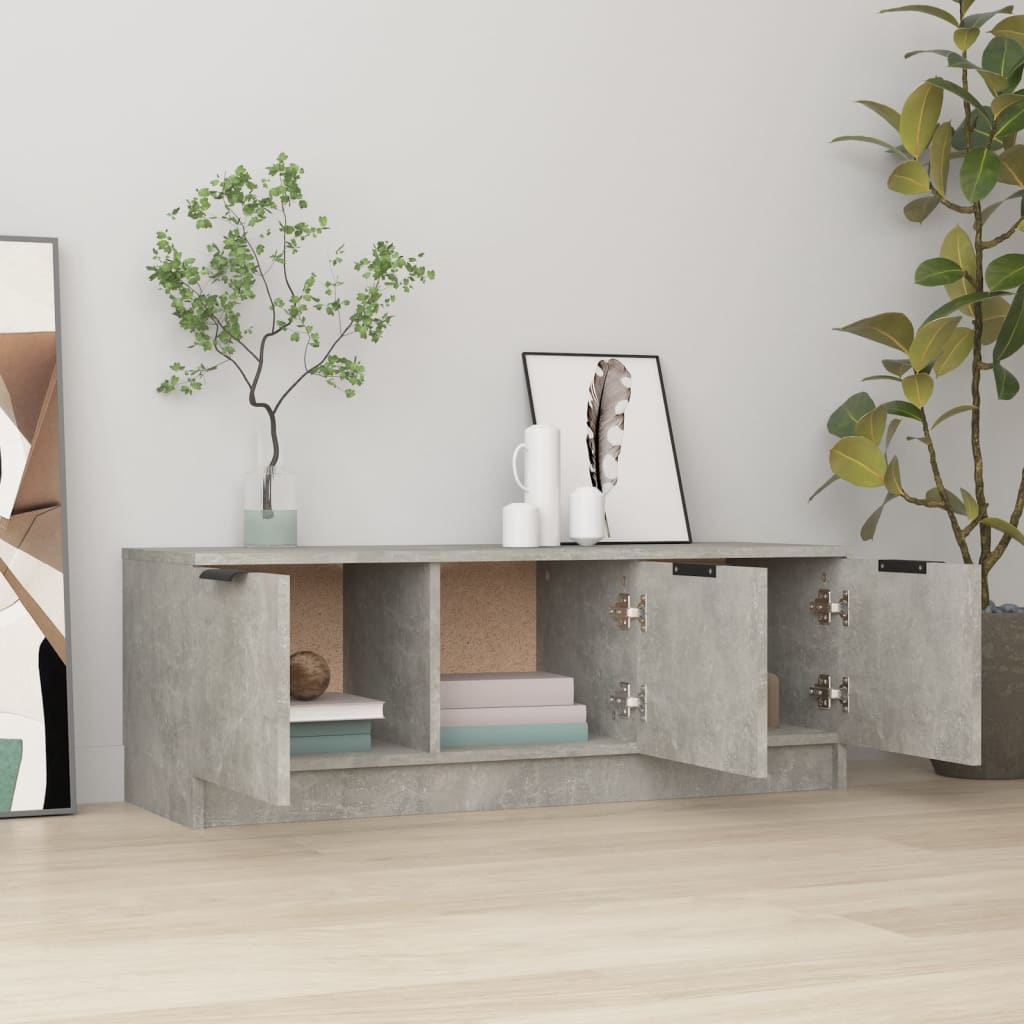 Tv-Benk Betonggrå 102X35X36,5 Cm Konstruert Tre