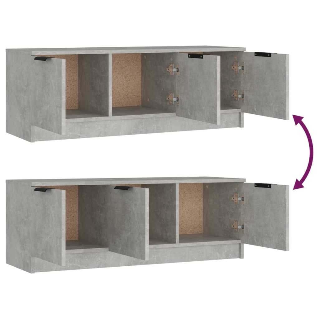 Tv-Benk Betonggrå 102X35X36,5 Cm Konstruert Tre