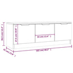Tv-Benk Betonggrå 102X35X36,5 Cm Konstruert Tre