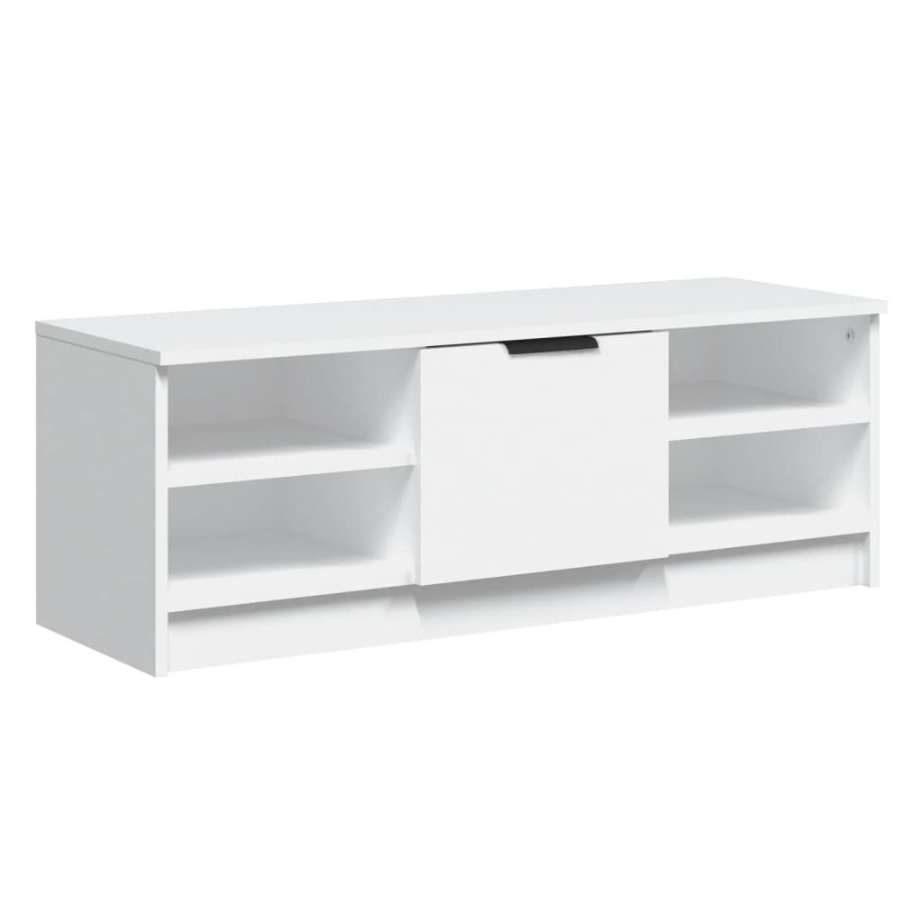 Tv-Benk Hvit 102X35,5X36,5 Cm Konstruert Tre