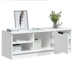 Tv-Benk Hvit 102X35,5X36,5 Cm Konstruert Tre