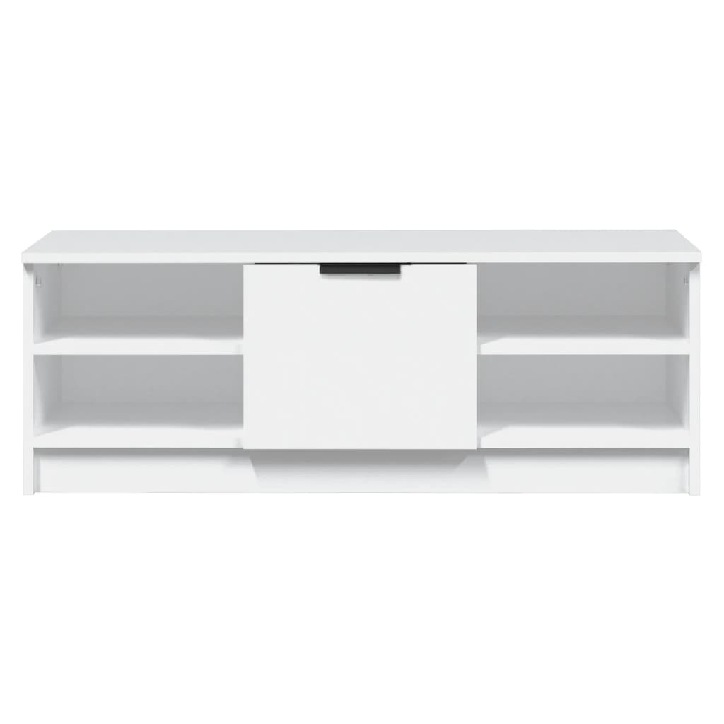 Tv-Benk Hvit 102X35,5X36,5 Cm Konstruert Tre