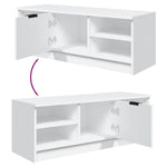 Tv-Benk Hvit 102X35,5X36,5 Cm Konstruert Tre