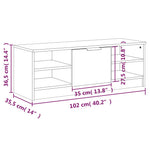 Tv-Benk Hvit 102X35,5X36,5 Cm Konstruert Tre