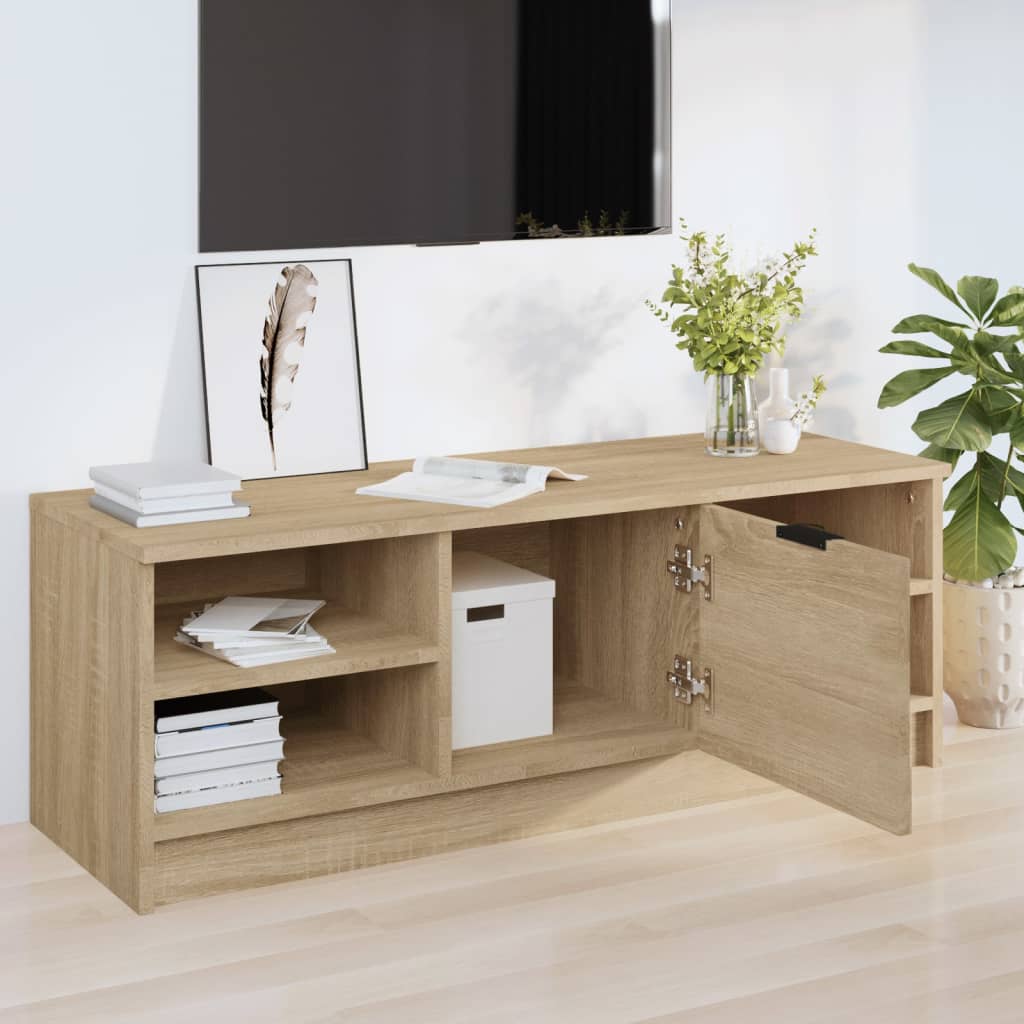 Tv-Benk Sonoma Eik 102X35,5X36,5 Cm Konstruert Tre