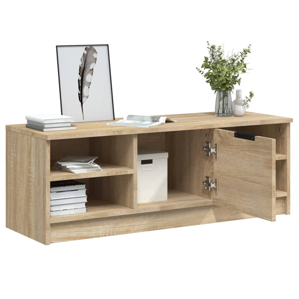 Tv-Benk Sonoma Eik 102X35,5X36,5 Cm Konstruert Tre