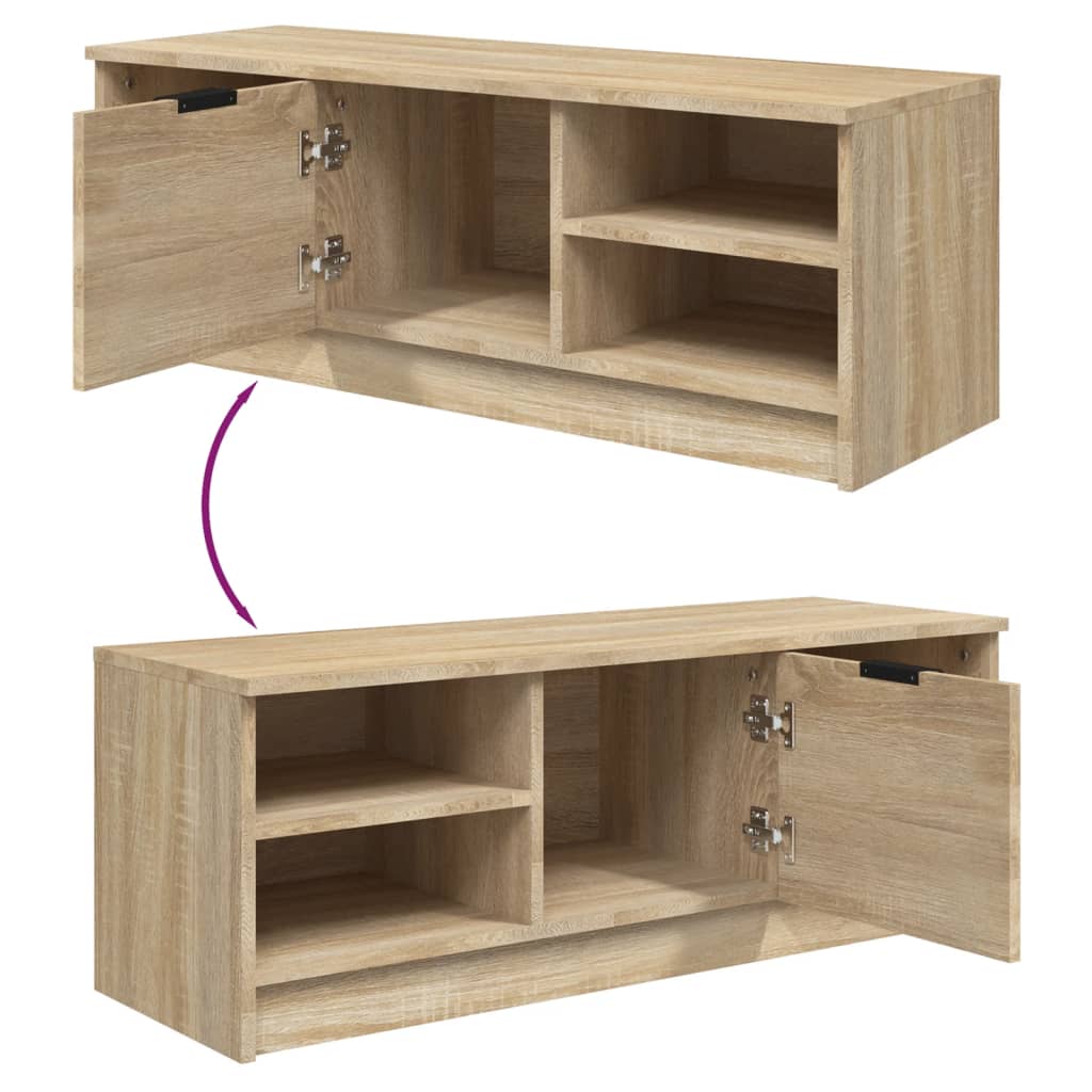 Tv-Benk Sonoma Eik 102X35,5X36,5 Cm Konstruert Tre