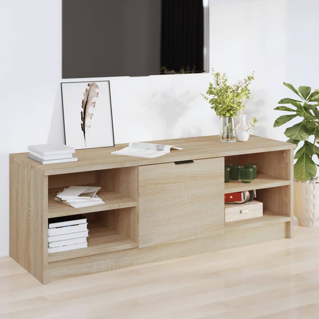 Tv-Benk Sonoma Eik 102X35,5X36,5 Cm Konstruert Tre