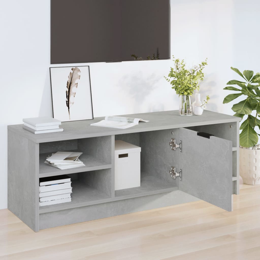 Tv-Benk Betonggrå 102X35,5X36,5 Cm Konstruert Tre