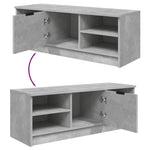 Tv-Benk Betonggrå 102X35,5X36,5 Cm Konstruert Tre
