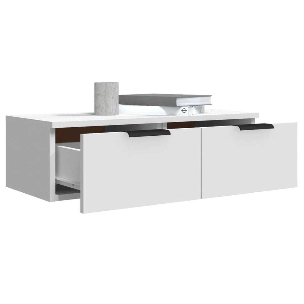 Veggskap Hvit 68X30X20 Cm Konstruert Tre