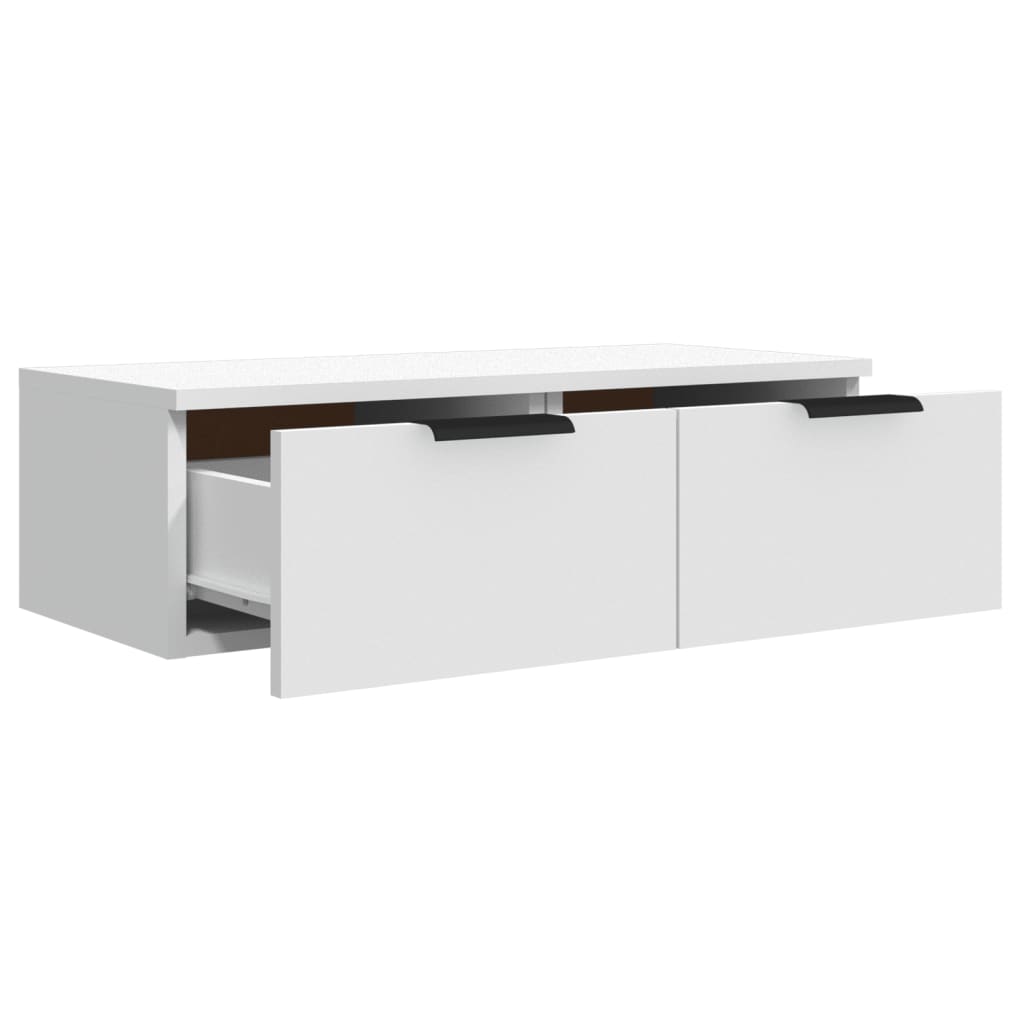 Veggskap Hvit 68X30X20 Cm Konstruert Tre