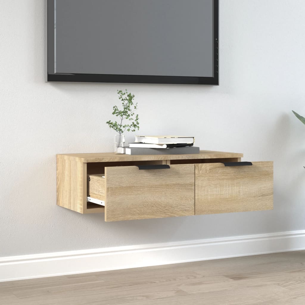 Veggskap Sonoma Eik 68X30X20 Cm Konstruert Tre