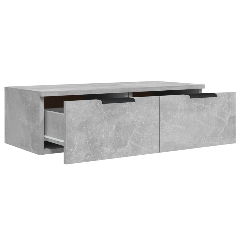 Veggskap Betonggrå 68X30X20 Cm Konstruert Tre