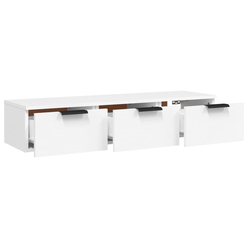 Veggskap Hvit 102X30X20 Cm Konstruert Tre