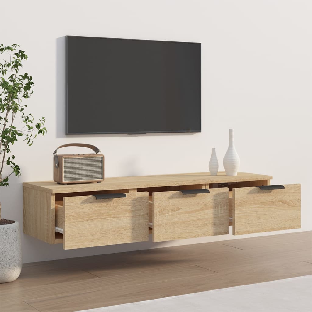 Veggskap Sonoma Eik 102X30X20 Cm Konstruert Tre