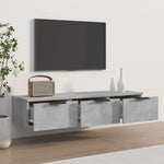 Veggskap Betonggrå 102X30X20 Cm Konstruert Tre