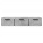 Veggskap Betonggrå 102X30X20 Cm Konstruert Tre