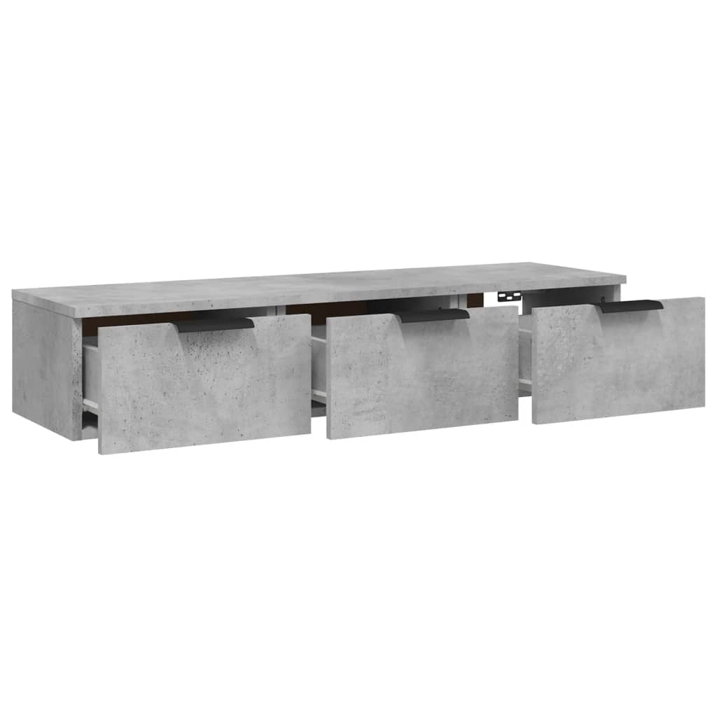 Veggskap Betonggrå 102X30X20 Cm Konstruert Tre