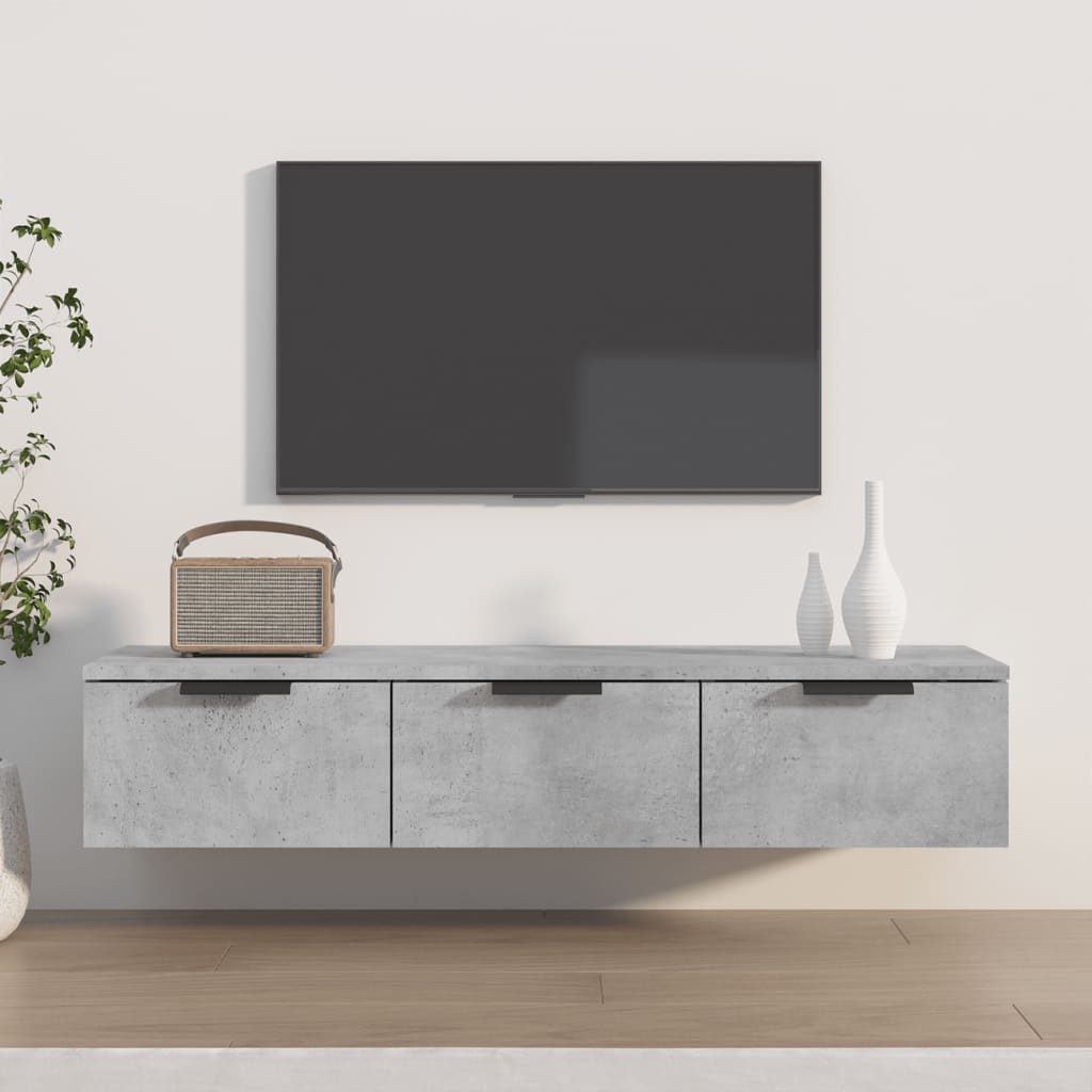 Veggskap Betonggrå 102X30X20 Cm Konstruert Tre