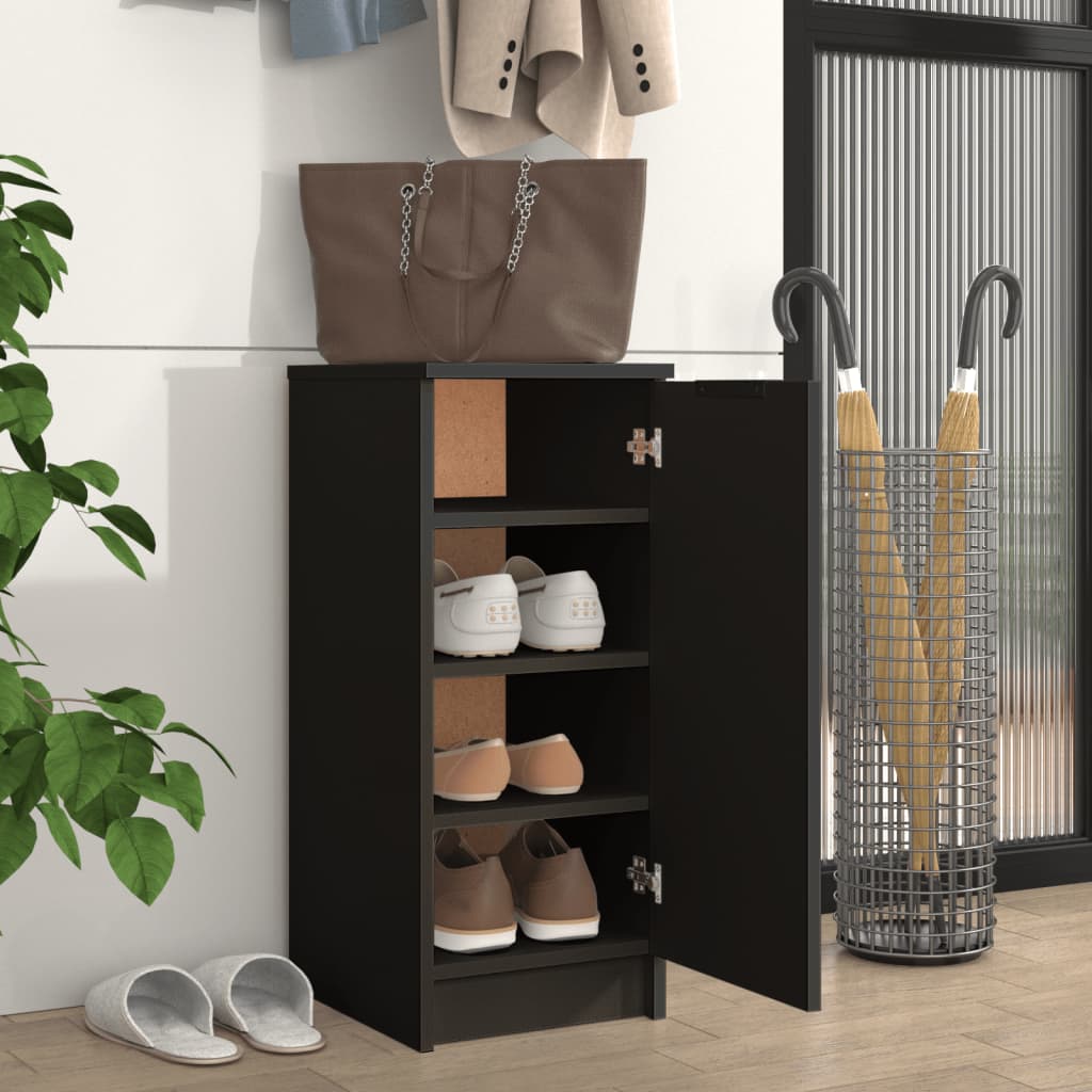 Skoskap Svart 30X35X70 Cm Konstruert Tre