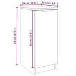 Skoskap Svart 30X35X70 Cm Konstruert Tre