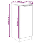 Skoskap Sonoma Eik 30X35X70 Cm Konstruert Tre