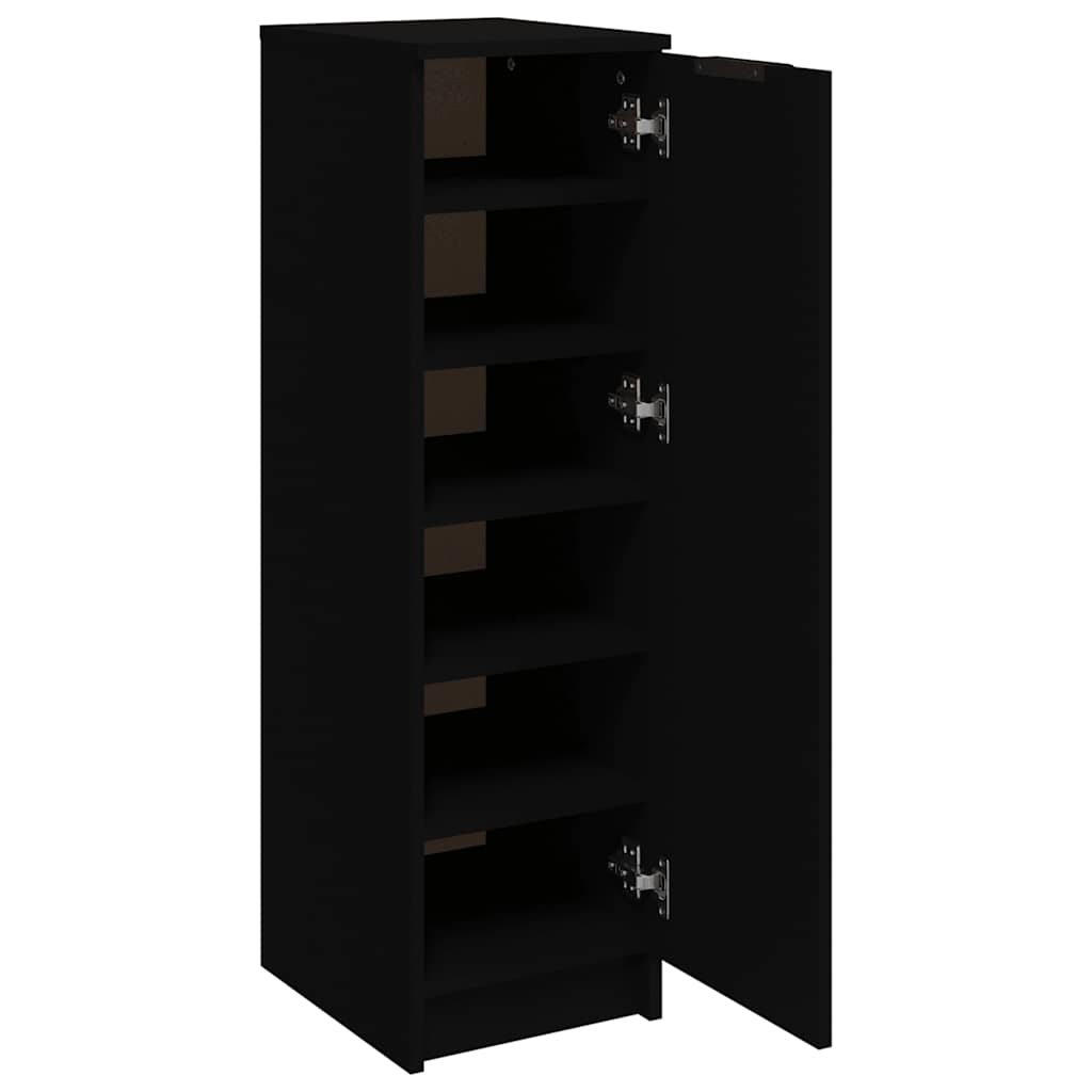 Skoskap Svart 30X35X100 Cm Konstruert Tre