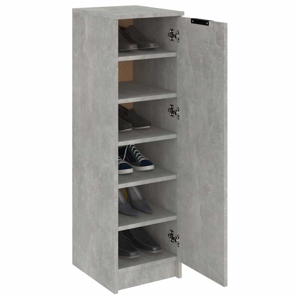 Skoskap Betonggrå 30X35X100 Cm Konstruert Tre