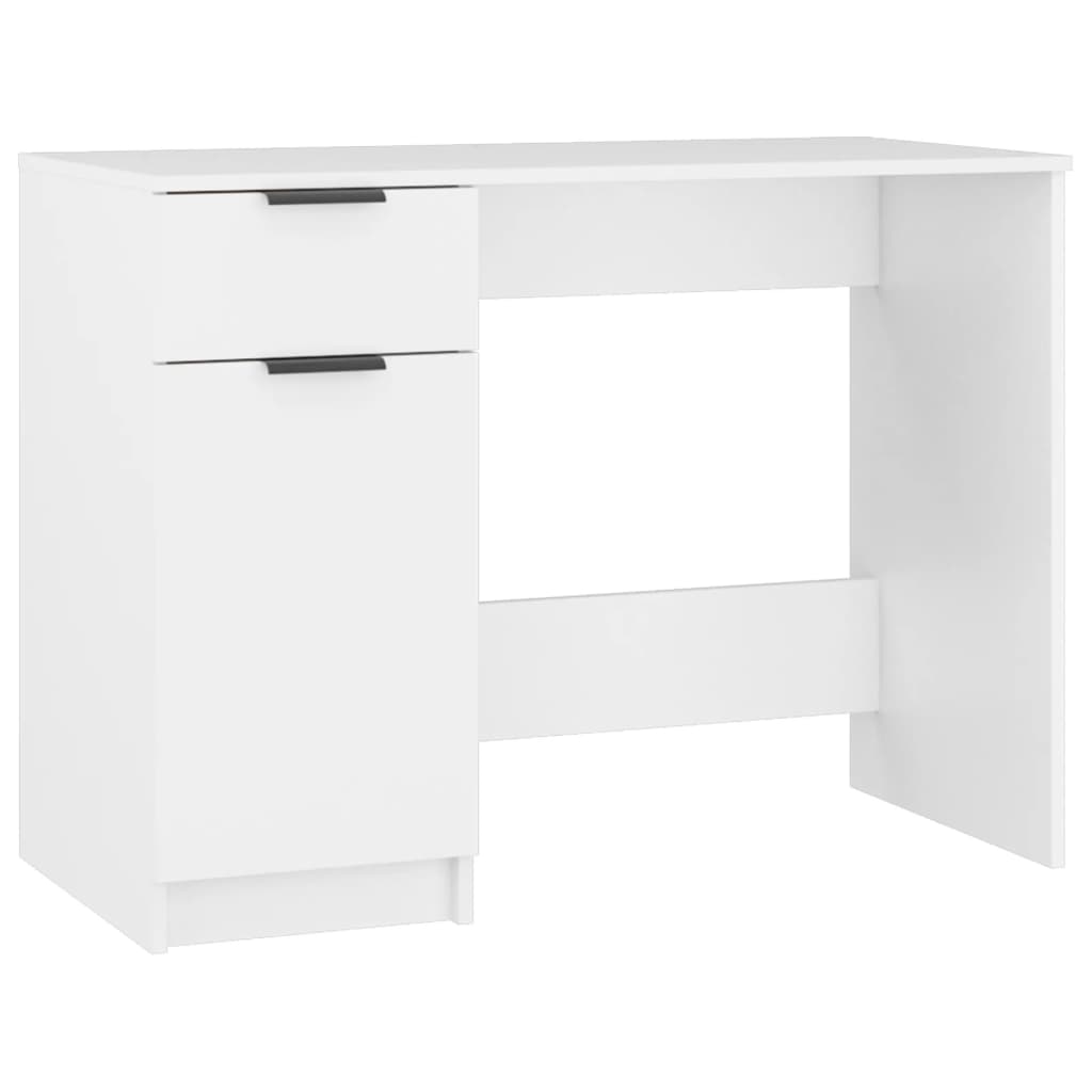 Skrivebord Hvit 100X50X75 Cm Konstruert Tre