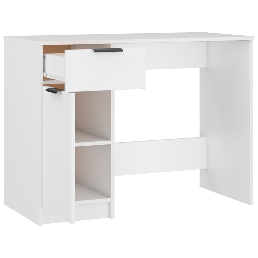 Skrivebord Hvit 100X50X75 Cm Konstruert Tre