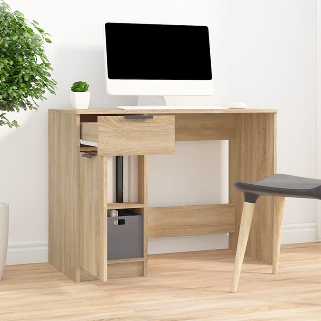 Skrivebord Sonoma Eik 100X50X75 Cm Konstruert Tre