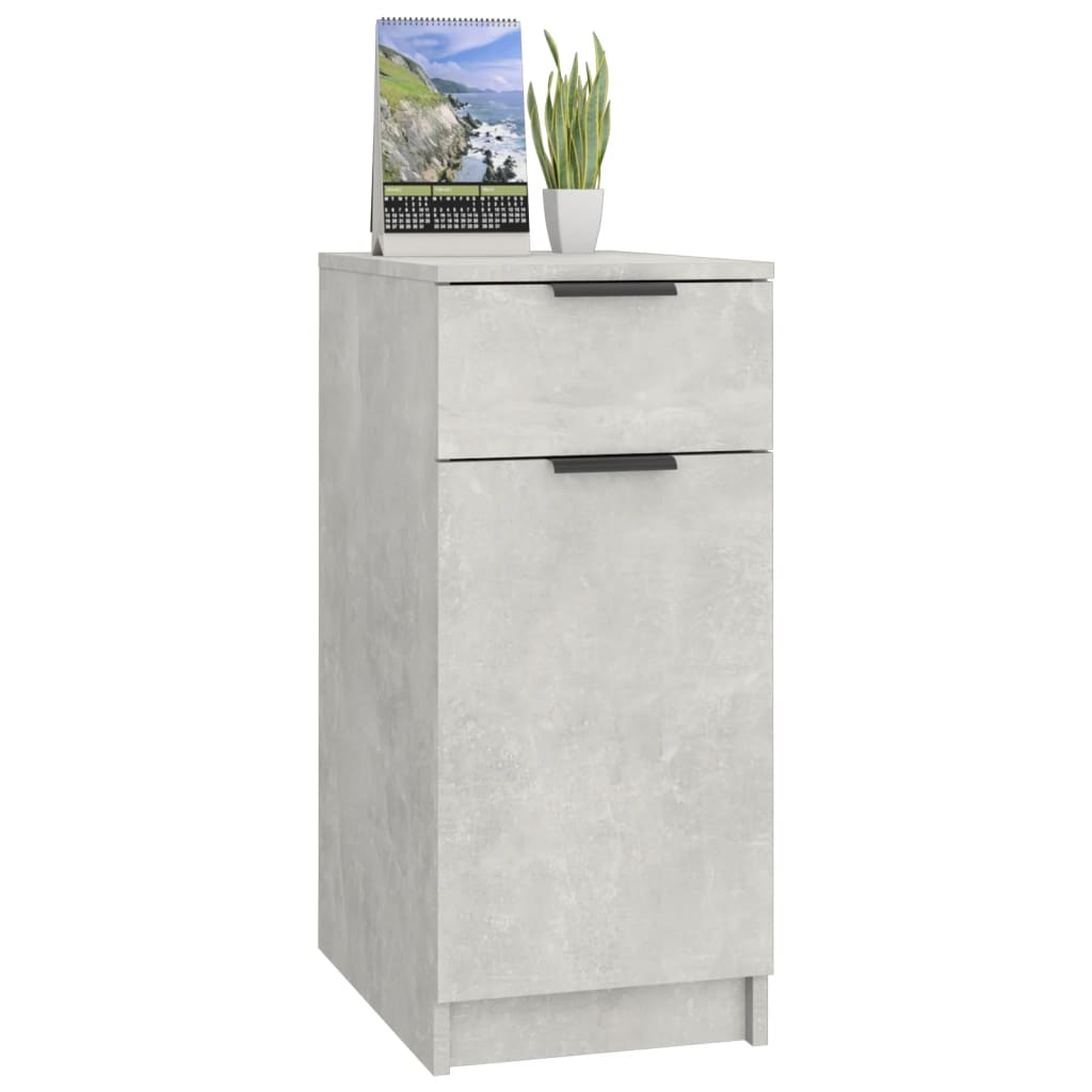 Skrivebordskap Betonggrå 33,5X50X75 Cm Konstruert Tre