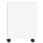 Mobilt Arkivskap Med Hjul Hvit 45X38X54 Cm Konstruert Tre