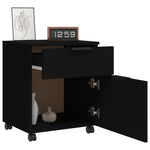 Mobilt Arkivskap Med Hjul Svart 45X38X54 Cm Konstruert Tre