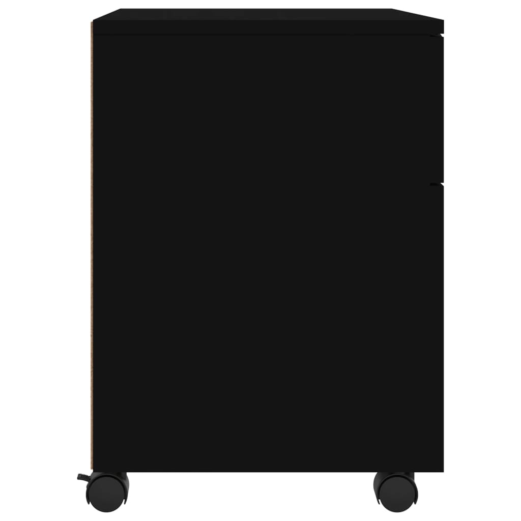 Mobilt Arkivskap Med Hjul Svart 45X38X54 Cm Konstruert Tre