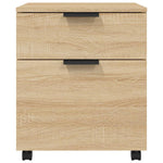 Mobilt Arkivskap Med Hjul Sonoma Eik 45X38X54 Cm Konstruert Tre