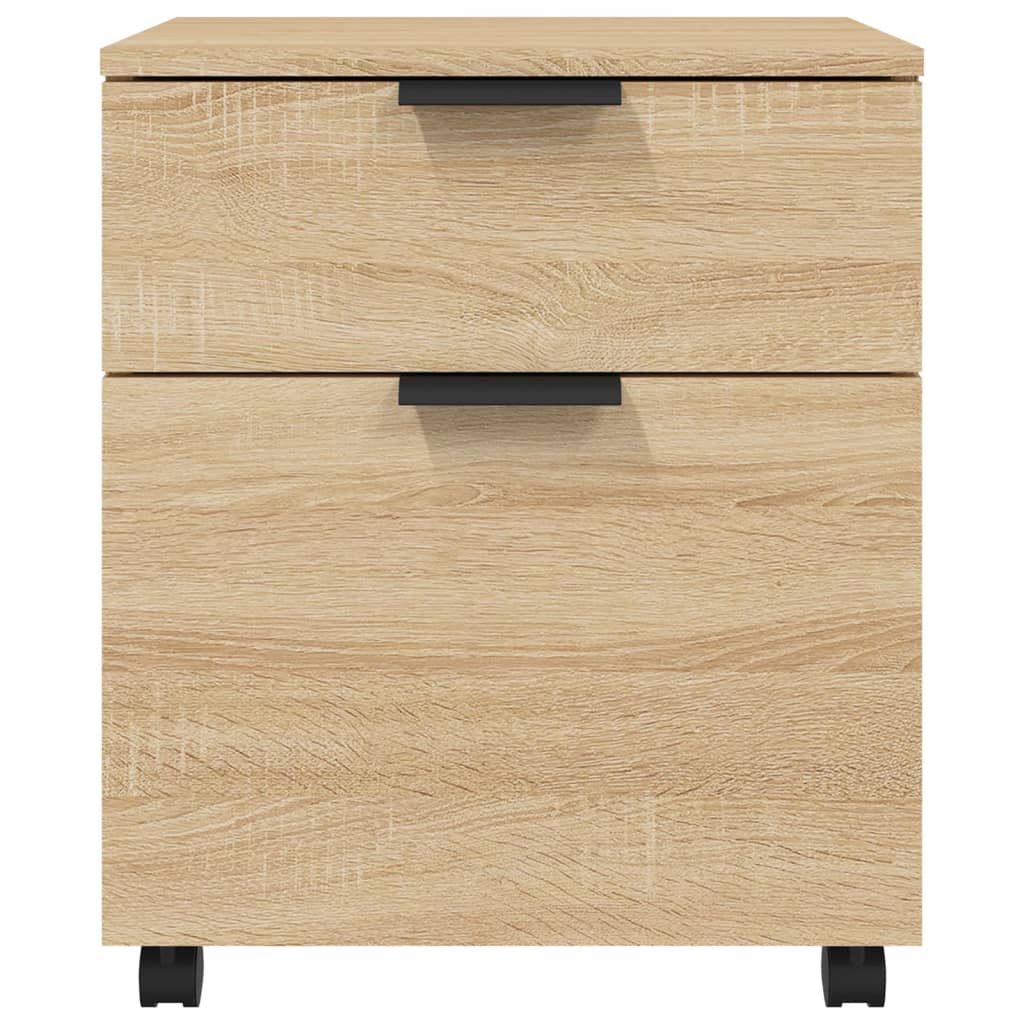 Mobilt Arkivskap Med Hjul Sonoma Eik 45X38X54 Cm Konstruert Tre