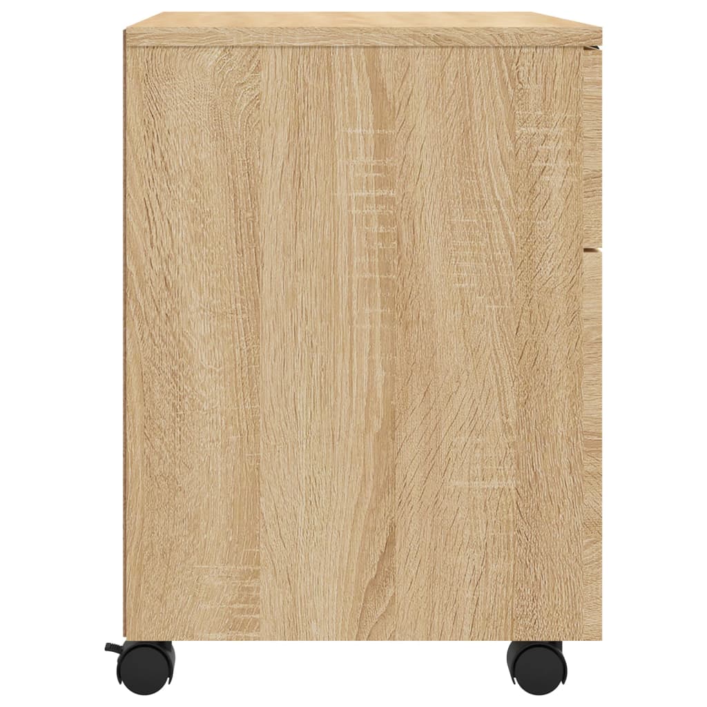 Mobilt Arkivskap Med Hjul Sonoma Eik 45X38X54 Cm Konstruert Tre