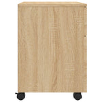 Mobilt Arkivskap Med Hjul Sonoma Eik 45X38X54 Cm Konstruert Tre