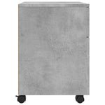 Mobilt Arkivskap Med Hjul Betonggrå 45X38X54 Cm Konstruert Tre